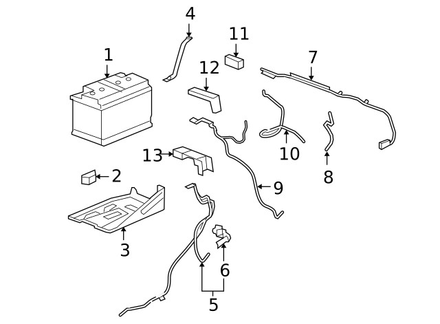 Genuine GM Battery Tray Support 10399558