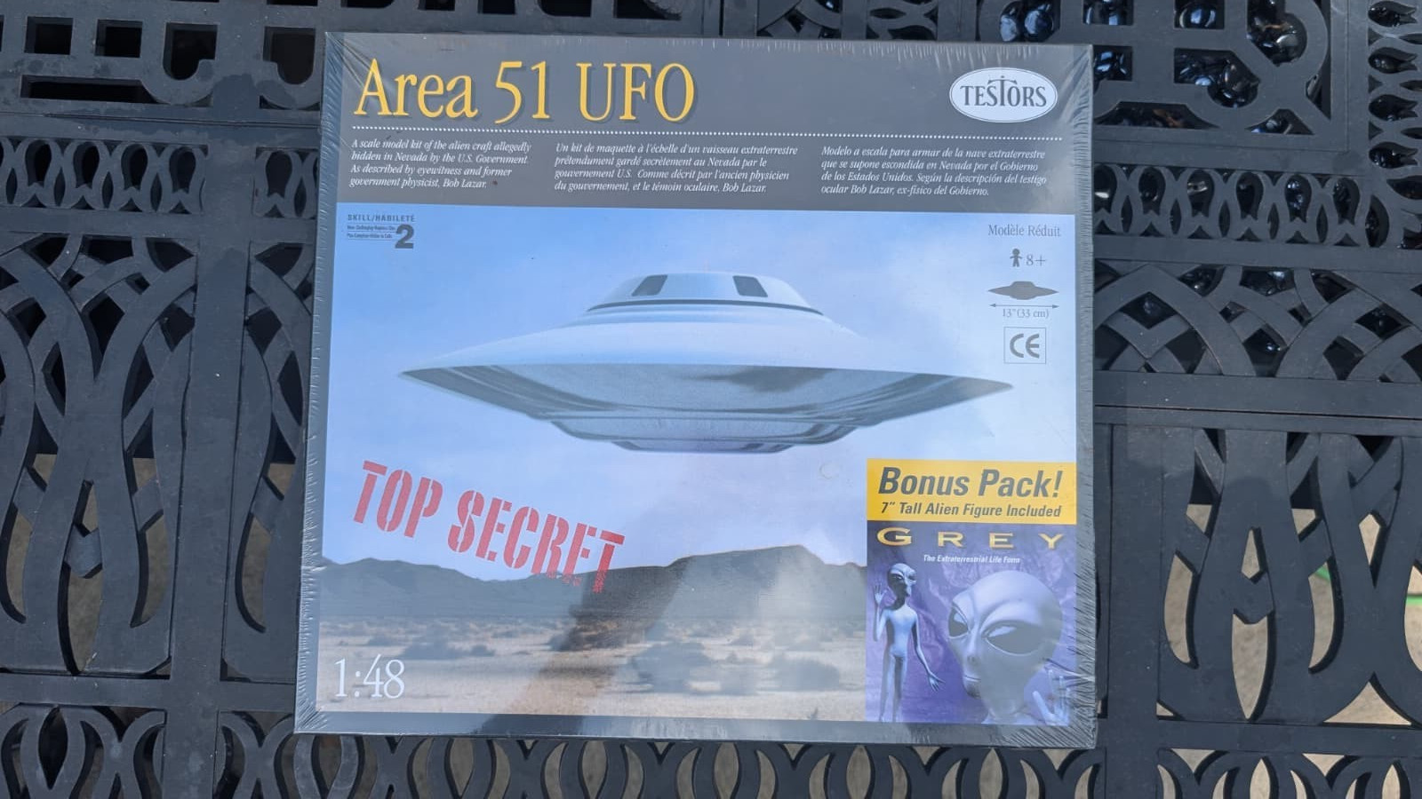 Testors AREA S4 UFO Revealed 1:48 Model Kit 576 BOB LAZAR Sealed Box