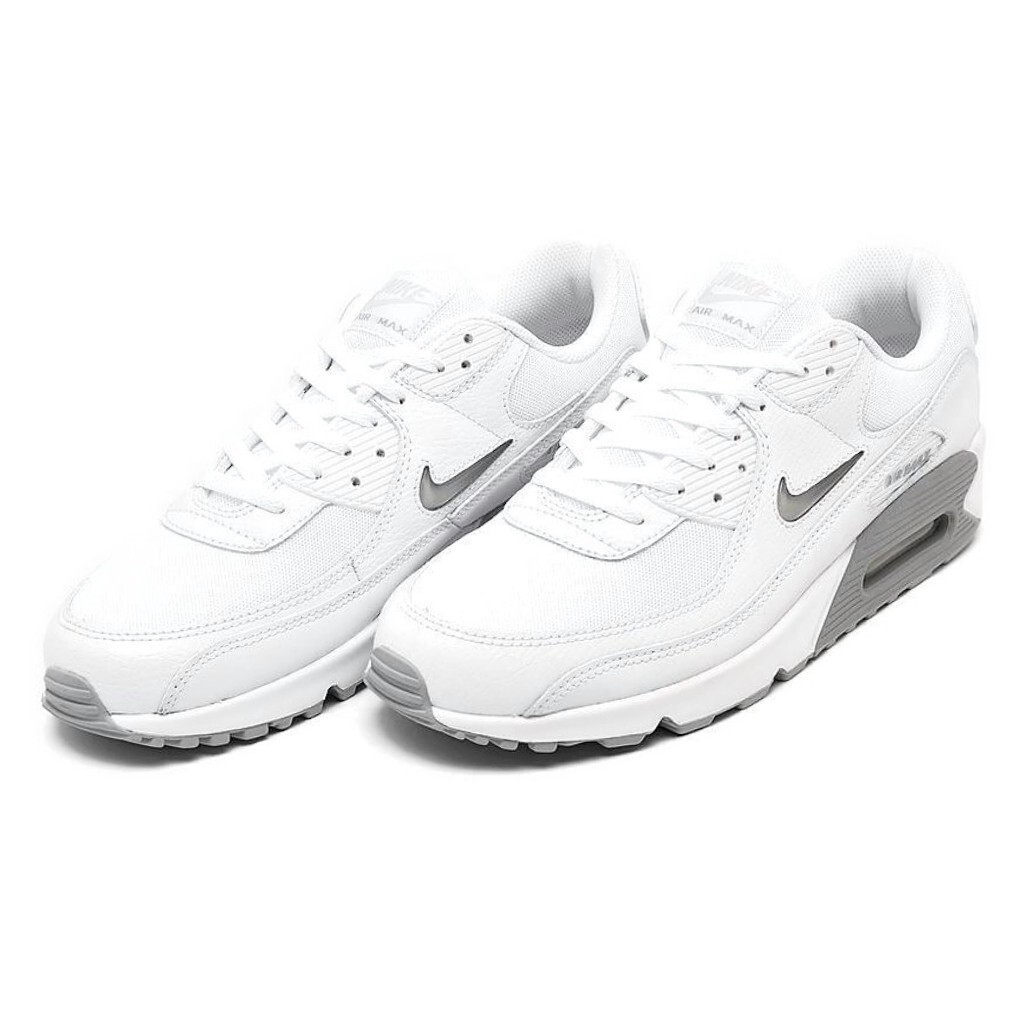 NEW Nike Air Max 90 JEWEL Swoosh Casual Men's White Sneakers Shoes All Szs NIB