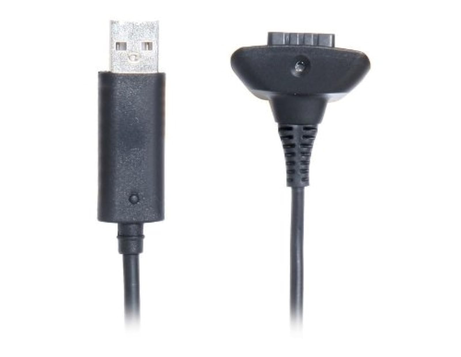 2-IN-1 Dedicated Charging Connecting Cable For Xbox 360 Black Brand New 8Z
