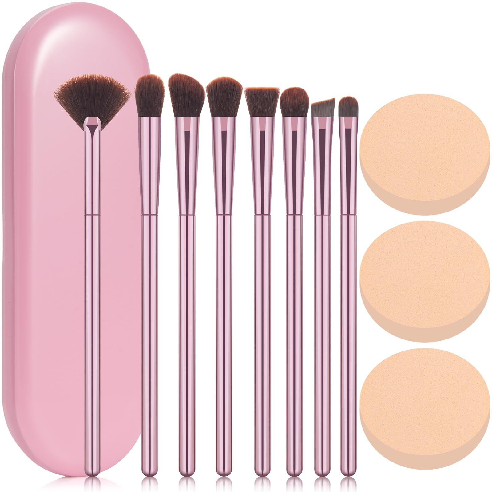 COYKROU 8Pcs Makeup Brushes Set Premium Eyeshadow Brush Professional Angled
