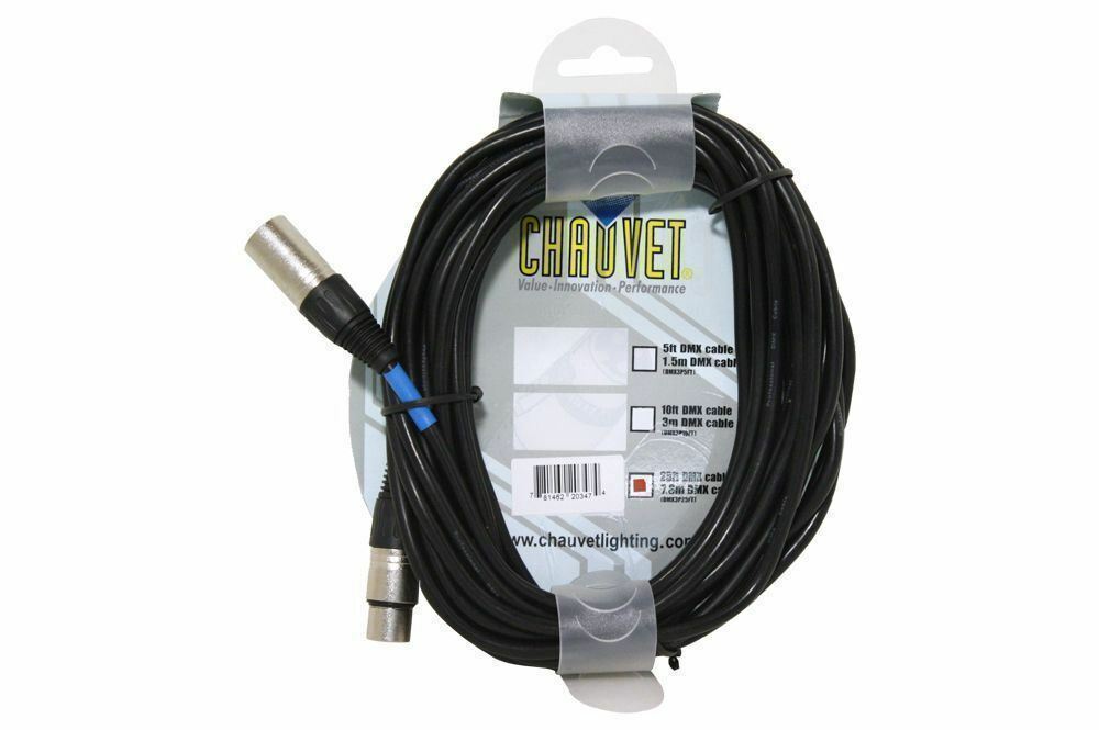 Chauvet DJ DMX3P25FT 25 Foot Male 2 Female 3 Pin DMX Cable DMX3P25FT