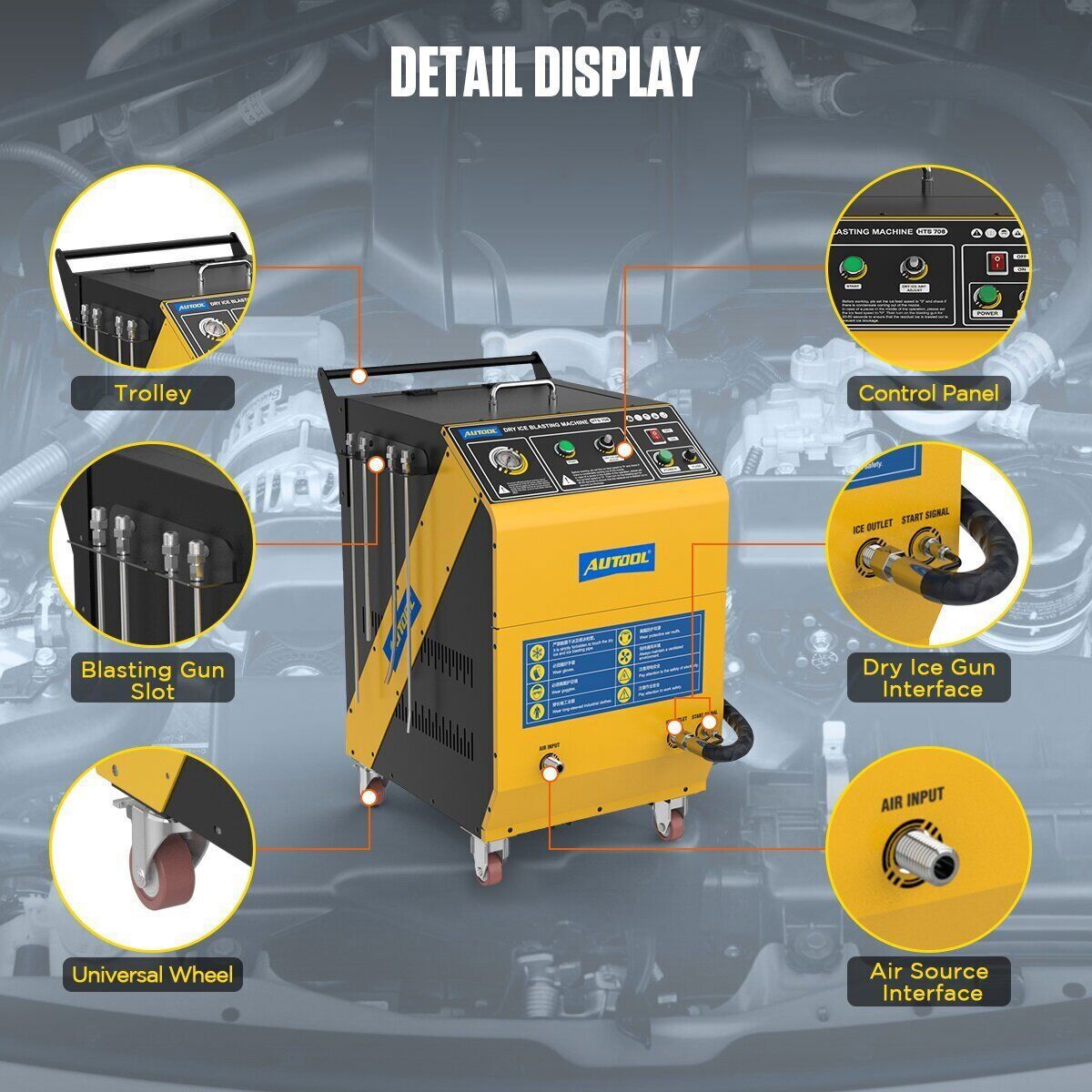 Dry Ice Blasting Cleaner Dry Ice Blaster Machine For Car Ships Aviation Cleaning