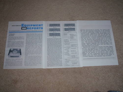 Rare Revox Review, G36 Open reel, 1966, 3 pgs, Info