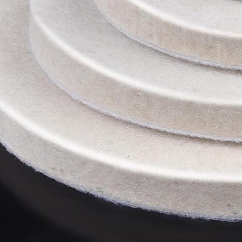 5 Pcs 5'' Wool Polishing Pads, Wool Felt Buffing Wheels Flocking Hook & Loop Bac