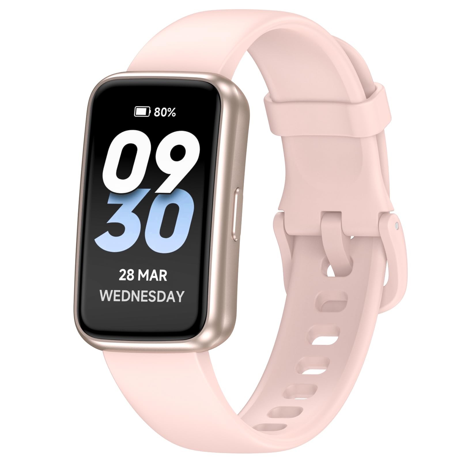 Pedometer Watch No App/Phone Required Slim Fitness Tracker, 30 Meters Pink