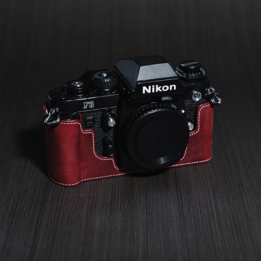 Handmade Genuine Leather Half Camera Case Bag Cover For Nikon F3 F3HP F3AF F3T