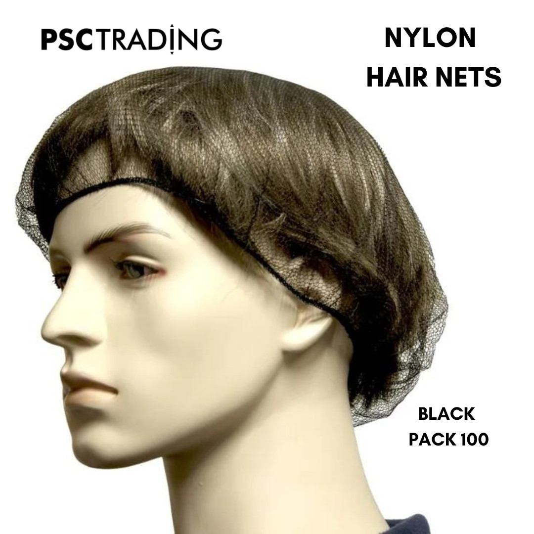 Premium Food / Dance Hair Nets - Elastic Edge, Nylon Black, 100pc
