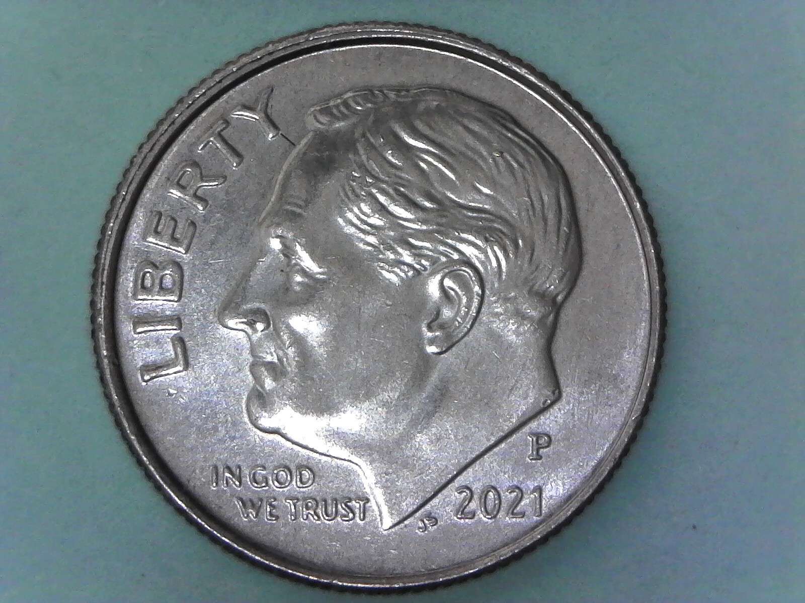 2021 Misaligned Off Center Obverse Reverse Dime