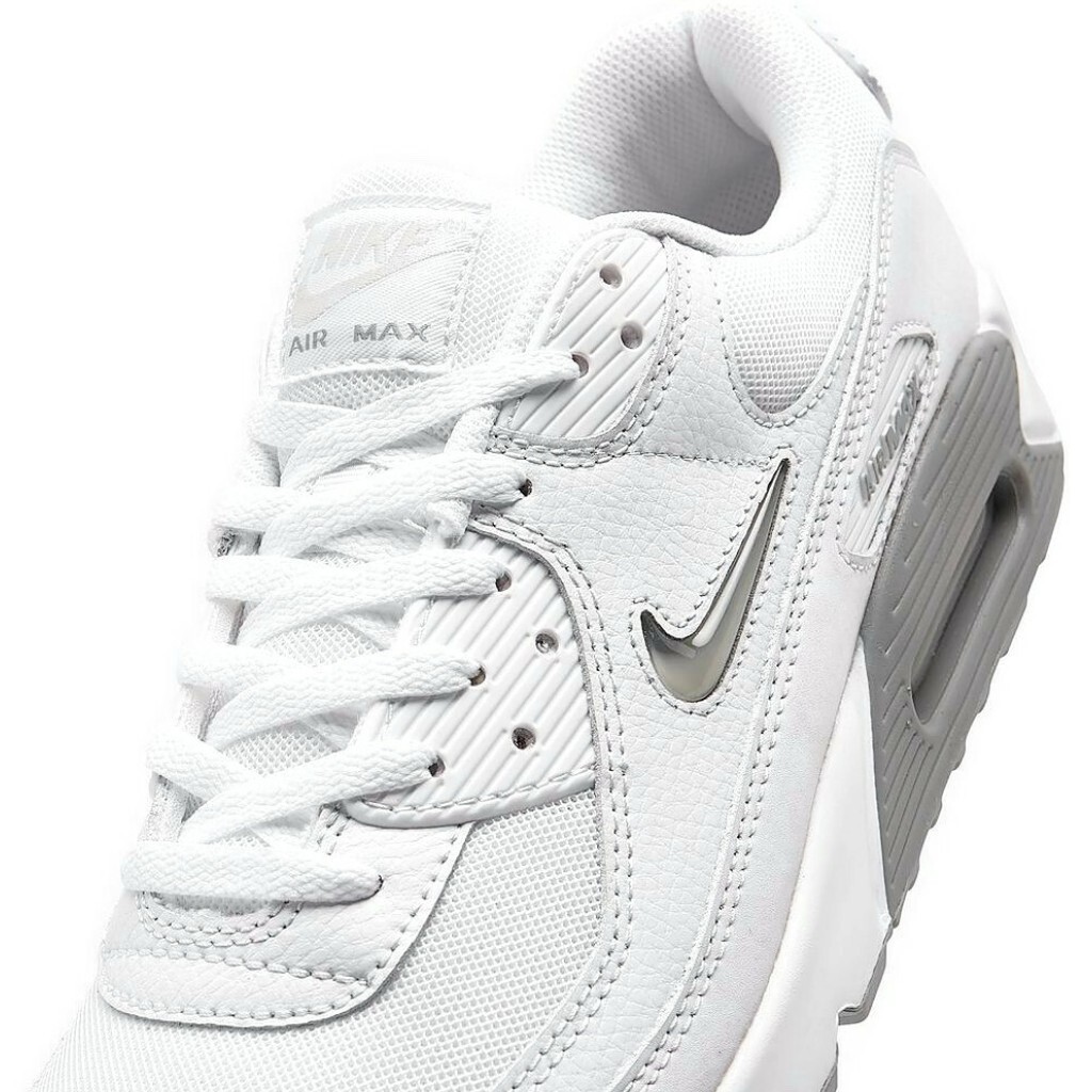 NEW Nike Air Max 90 JEWEL Swoosh Casual Men's White Sneakers Shoes All Szs NIB