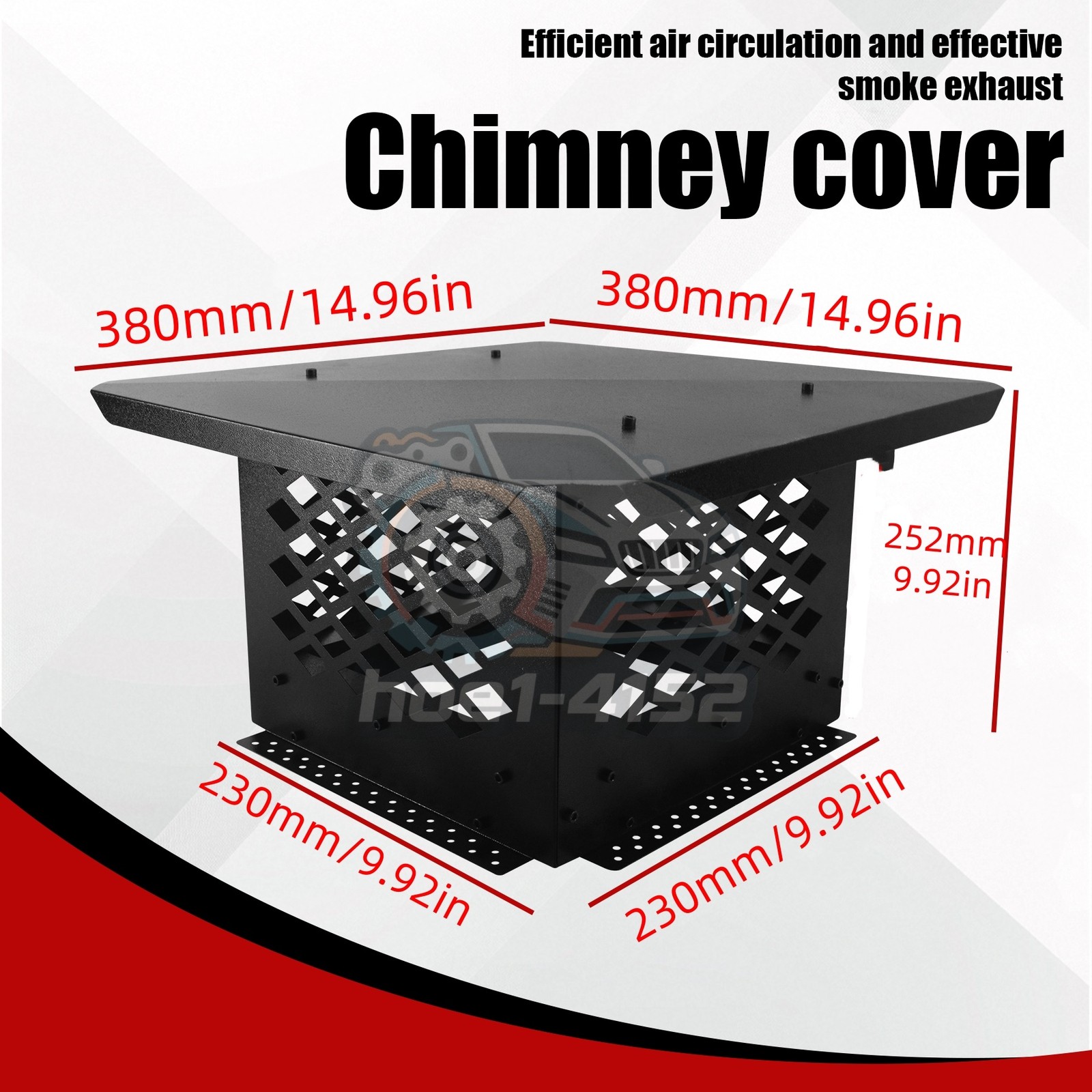 Chimney Cap Adjustable 9" x 9" Chimney Rain Caps Fireplace Chimney Caps