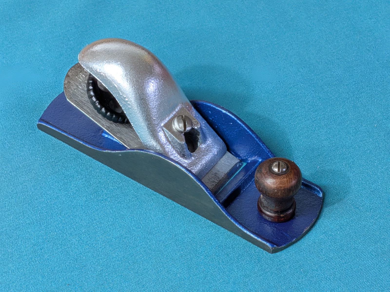 Vintage RED DIAMOND Block Plane 7-1/4" Hefty Feel Modified Paint