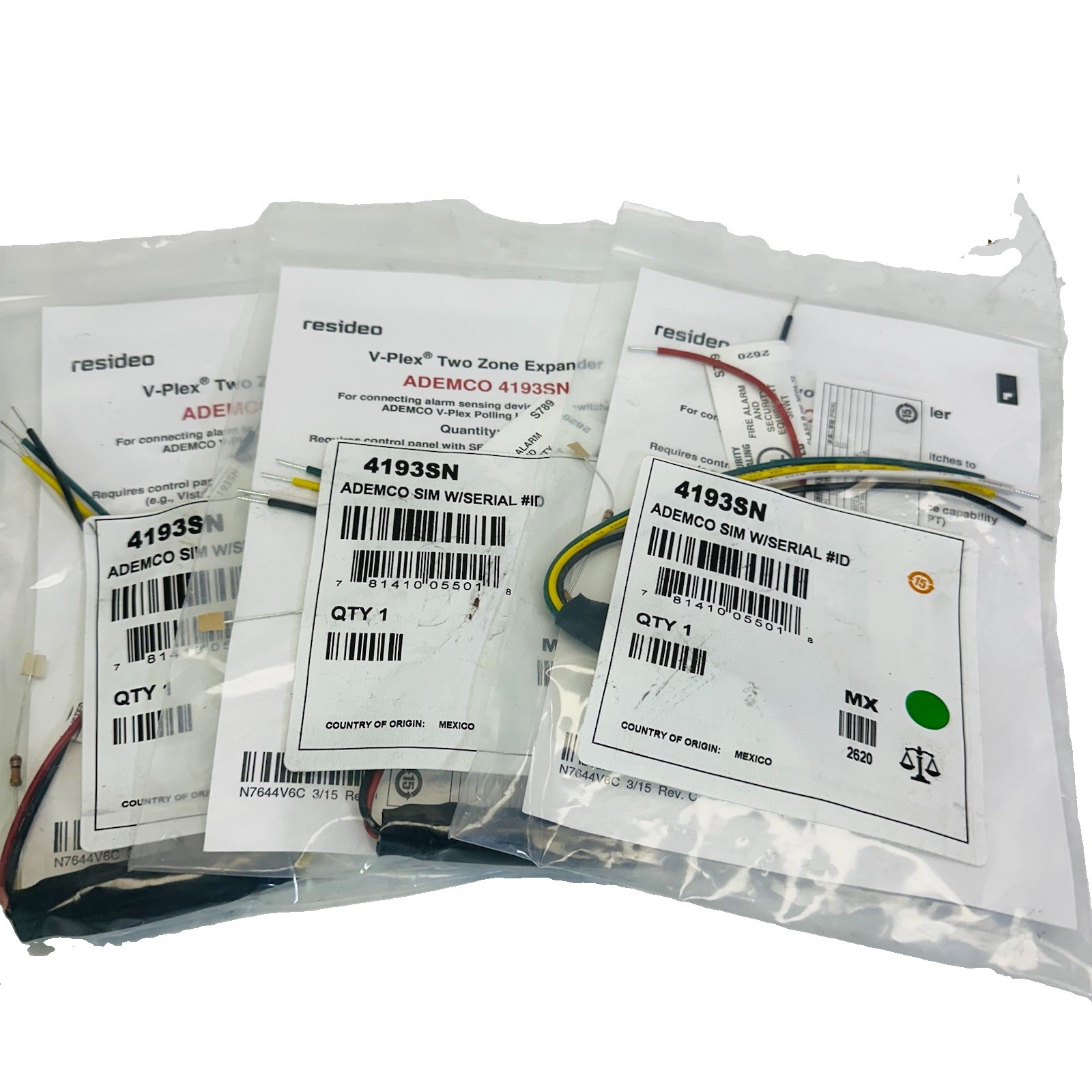 (LOT OF 3) Resideo 4193SN V-Plex Two Zone Expander