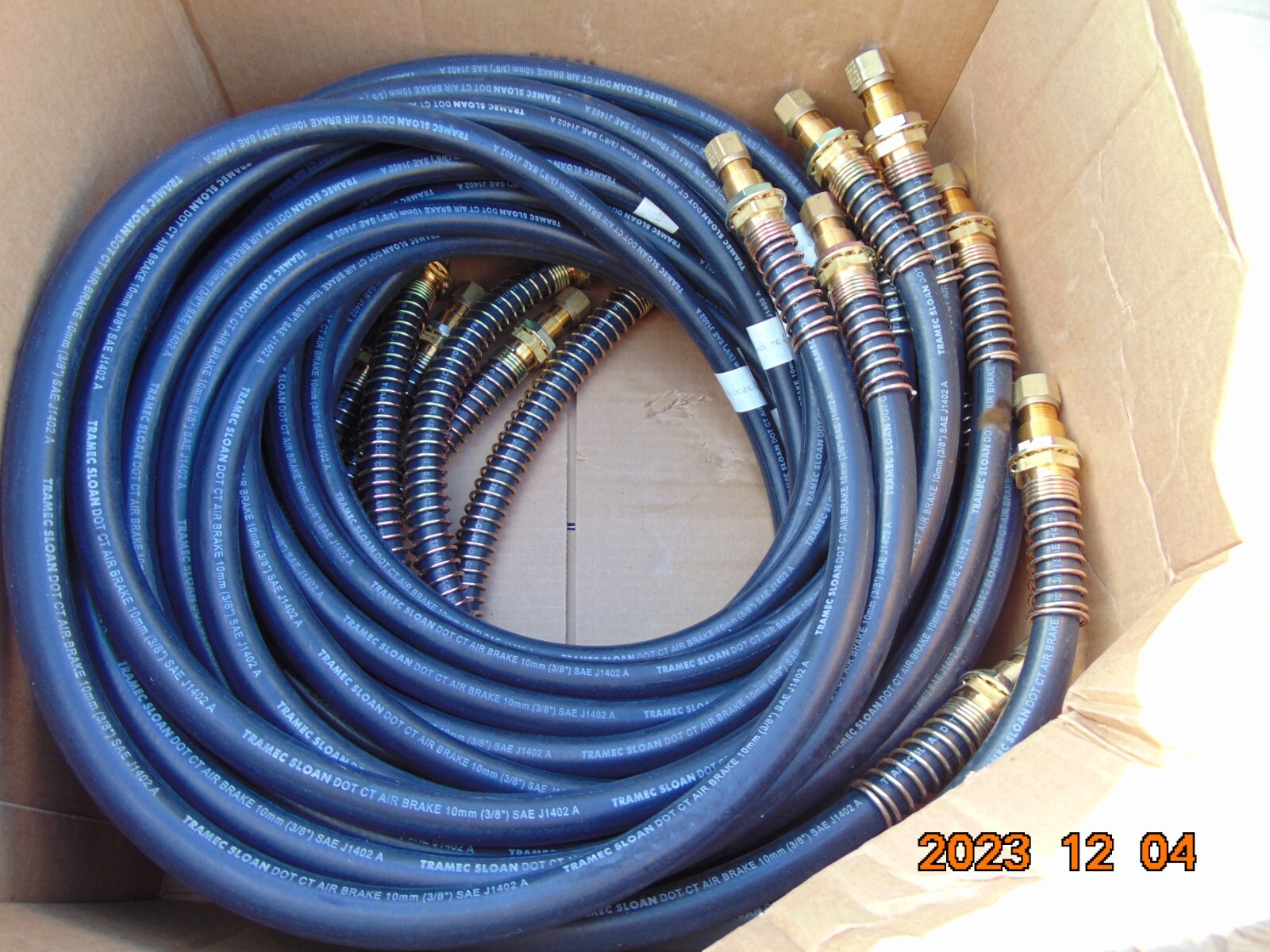 UTILITY SEMI-TRAILER TRAMEC SLOAN SLIDER HOSE AIR BRAKE 3/8 ID 1/2"  TUBE ENDS