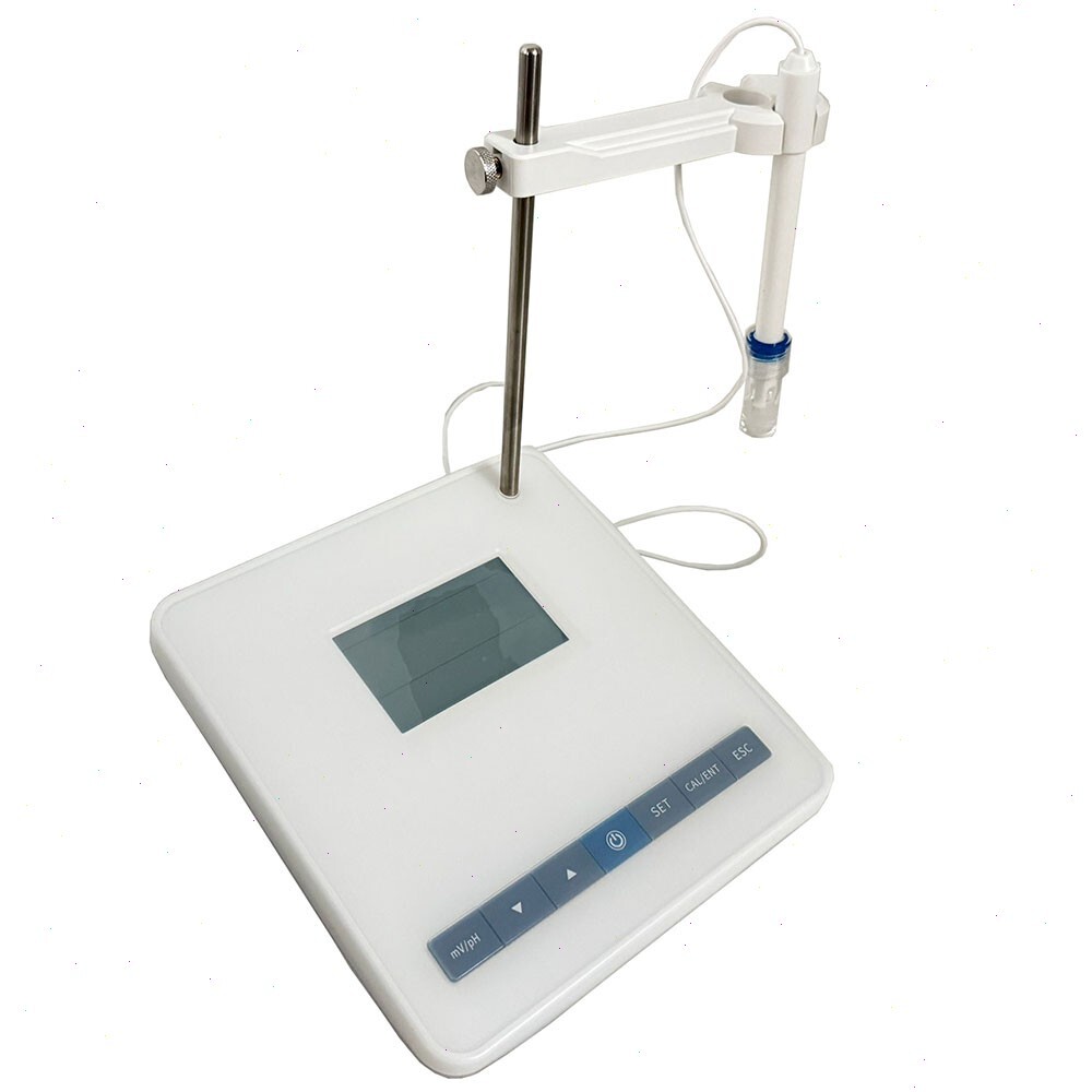 Lab Benchtop PH Meter Tester with PH Buffer Powder Temperature Compensation