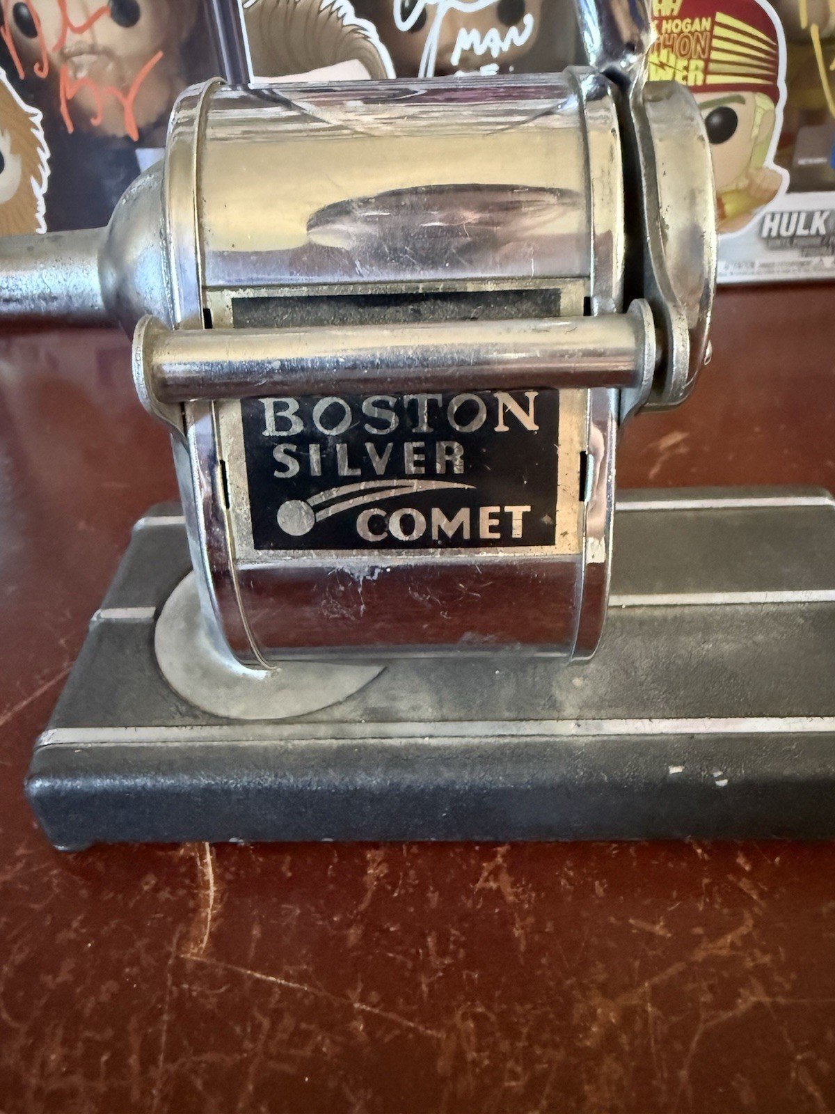 Vintage Boston Silver Comet Pencil Sharpener