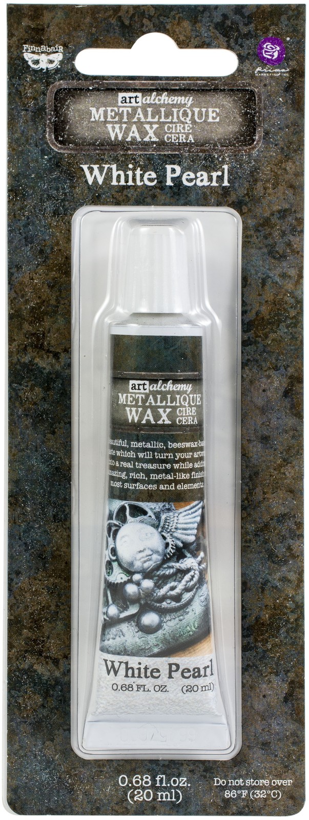 Finnabair Art Alchemy Metallique Wax .68 Fluid Ounce White Pearl