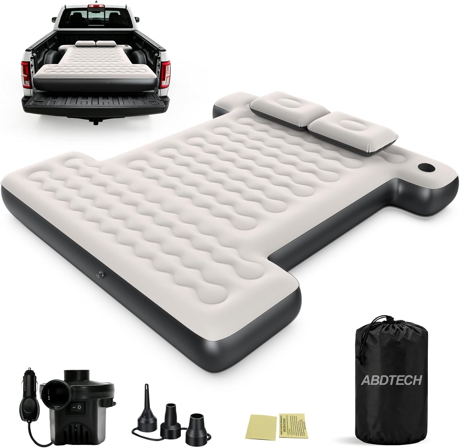 Inflatable Camping Truck Bed Mattress - Portable Car Air Mattress for 5.5-5.8ft
