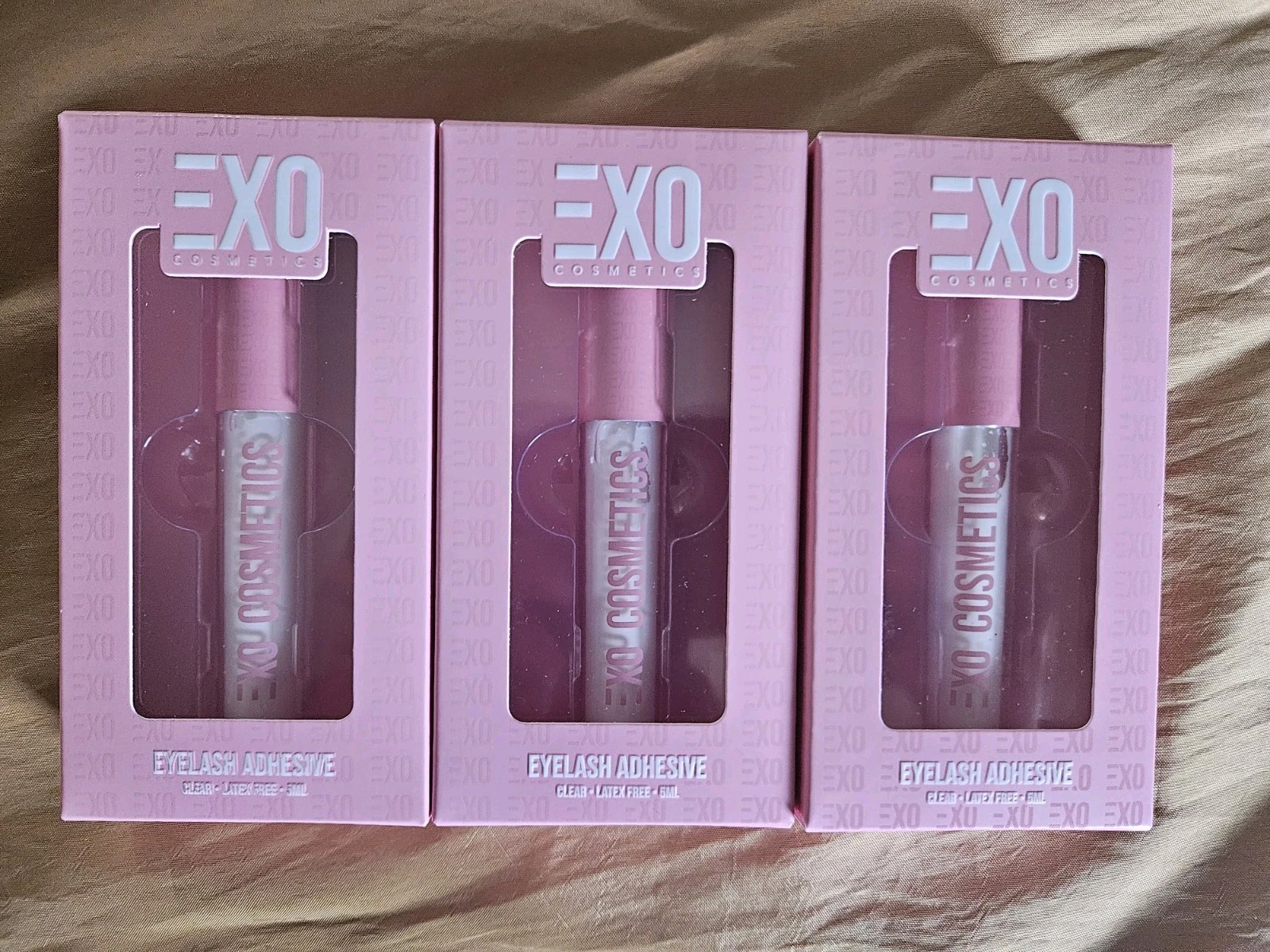 NEW EXO Cosmetics Eyelash Adhesive Clear Glue 5ml  Lot Of 3