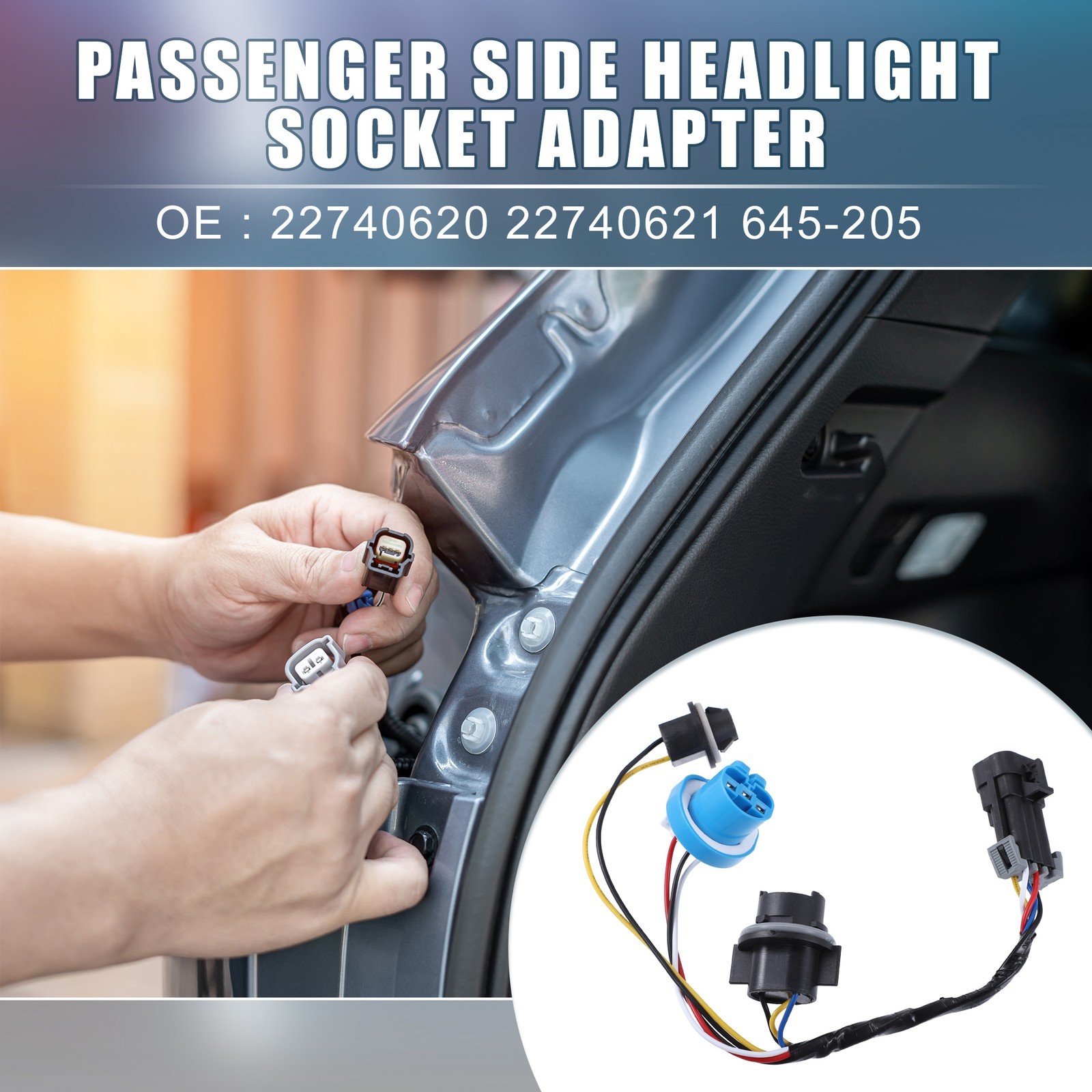 Side Headlight Socket Adapter 22740620 for Chevy Cobalt 2005 2006 2007 2008 2009