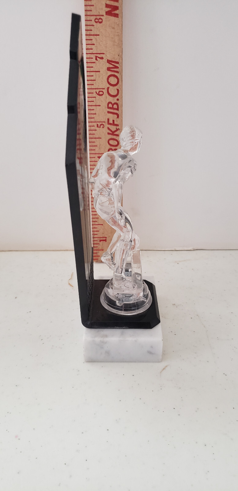 Soccer Trophy award tall acrylic and Marble Base