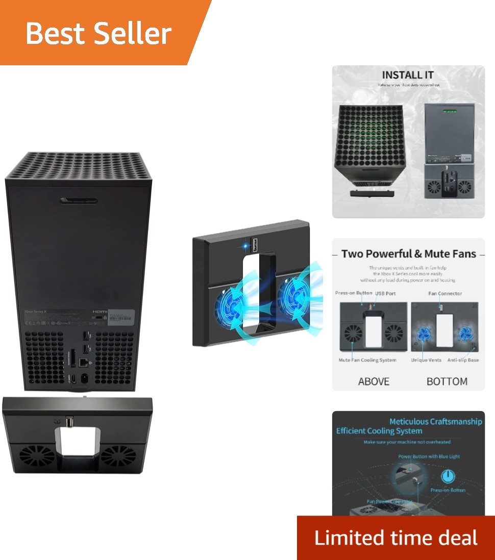 Xbox Series X Compatible External Cooling Fan with Dual Fans