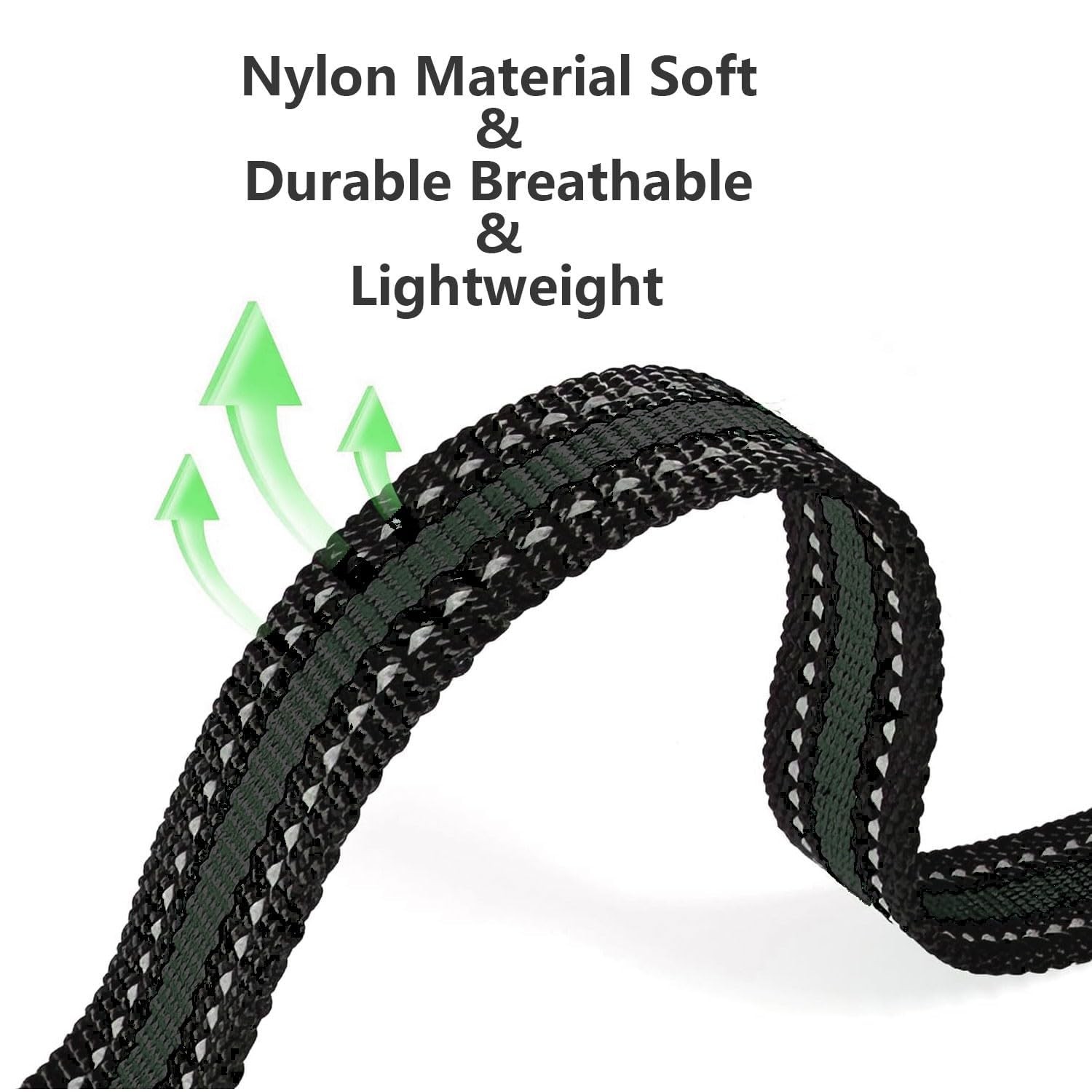 Collar Replacement Strap for Dogs, Durable Reflective Nylon Replace Belt for ...