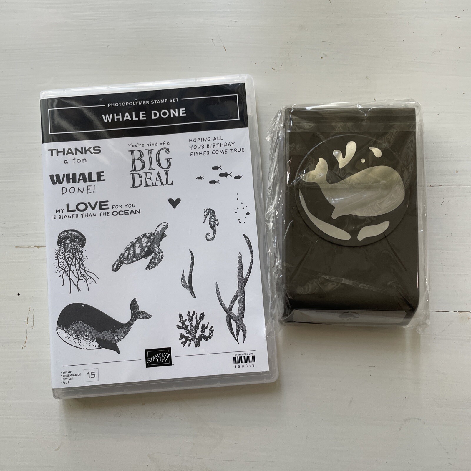 Stampin Up - Whale Done Bundle with Whale Punch - Turtle, Sea Life, Birthday