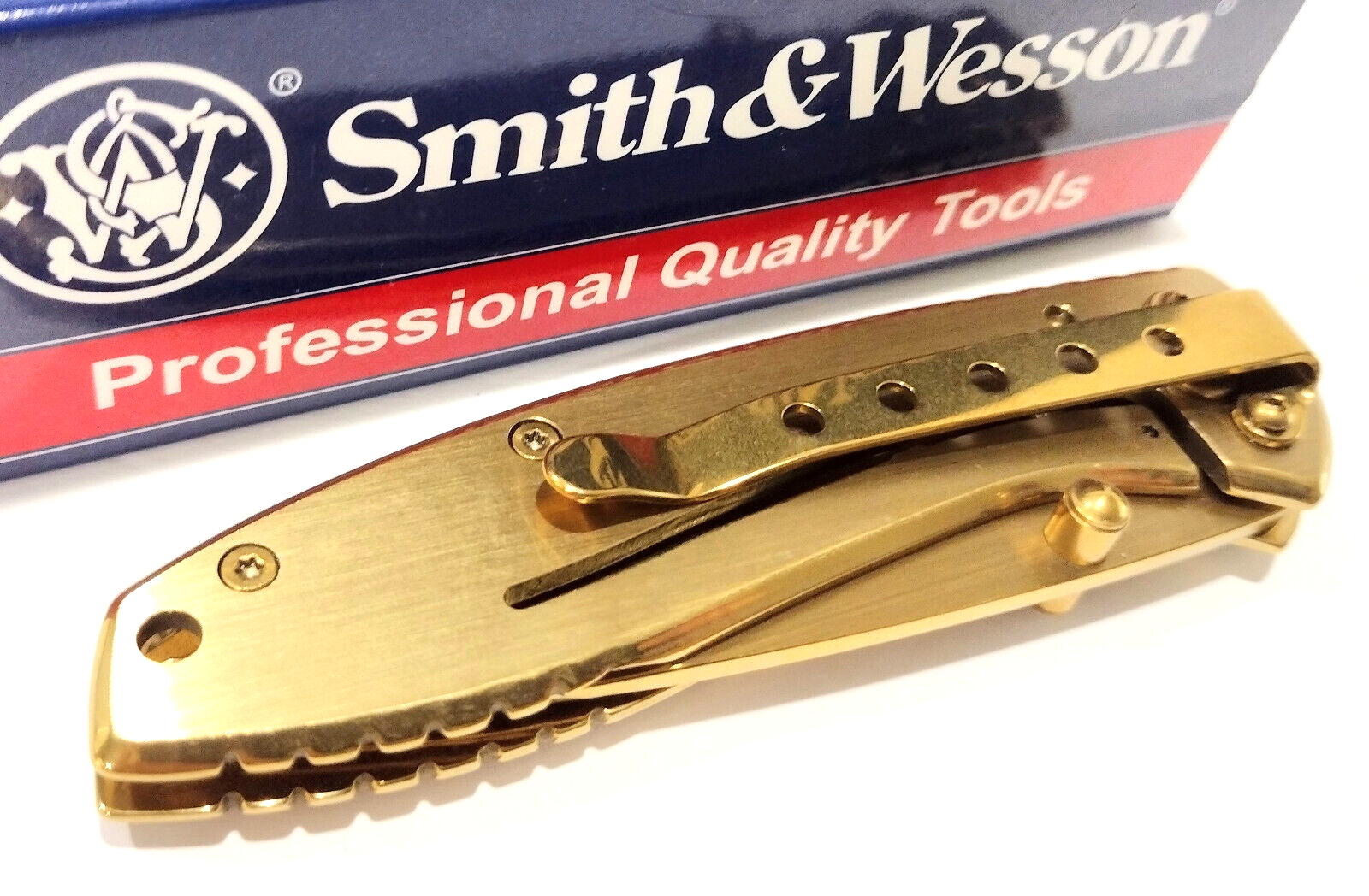 Smith & Wesson Executive Gold Blade Everyday Special Tactical Pocket Knife EDC