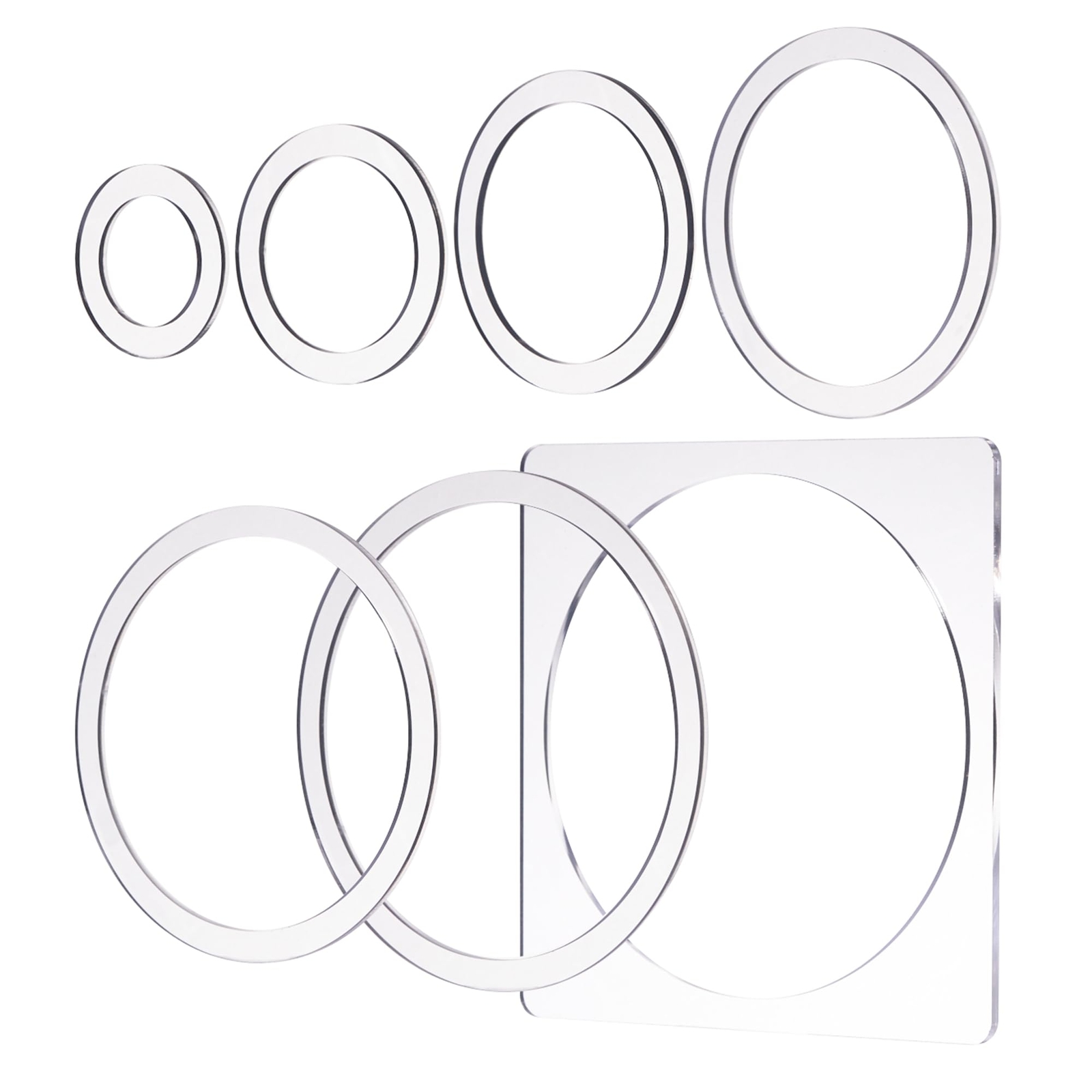 Set of 7 Big Circle Inlay Templates Router Decorative Templates for Woodwork