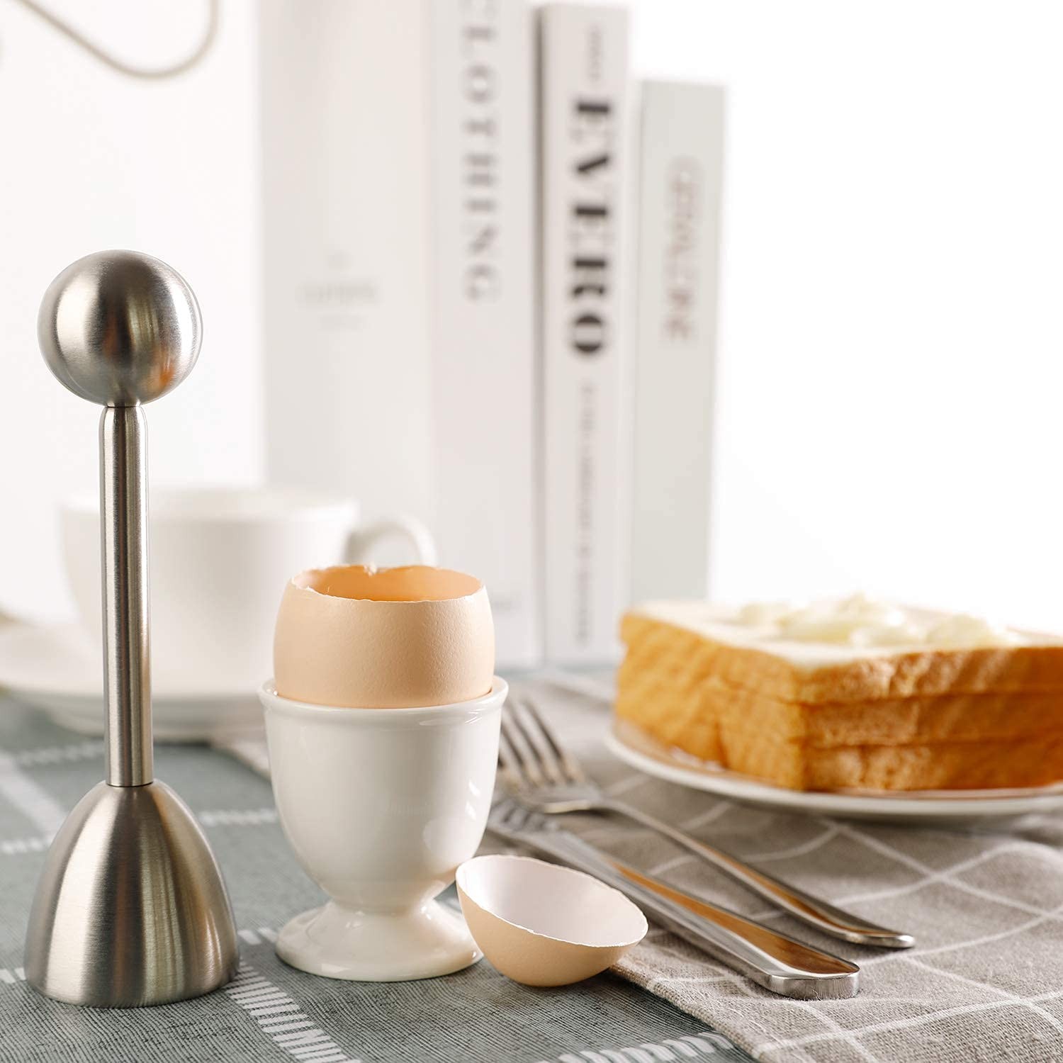 Egg Cracker Topper Set for Soft Hard Boiled Eggs Shell egg cracker set