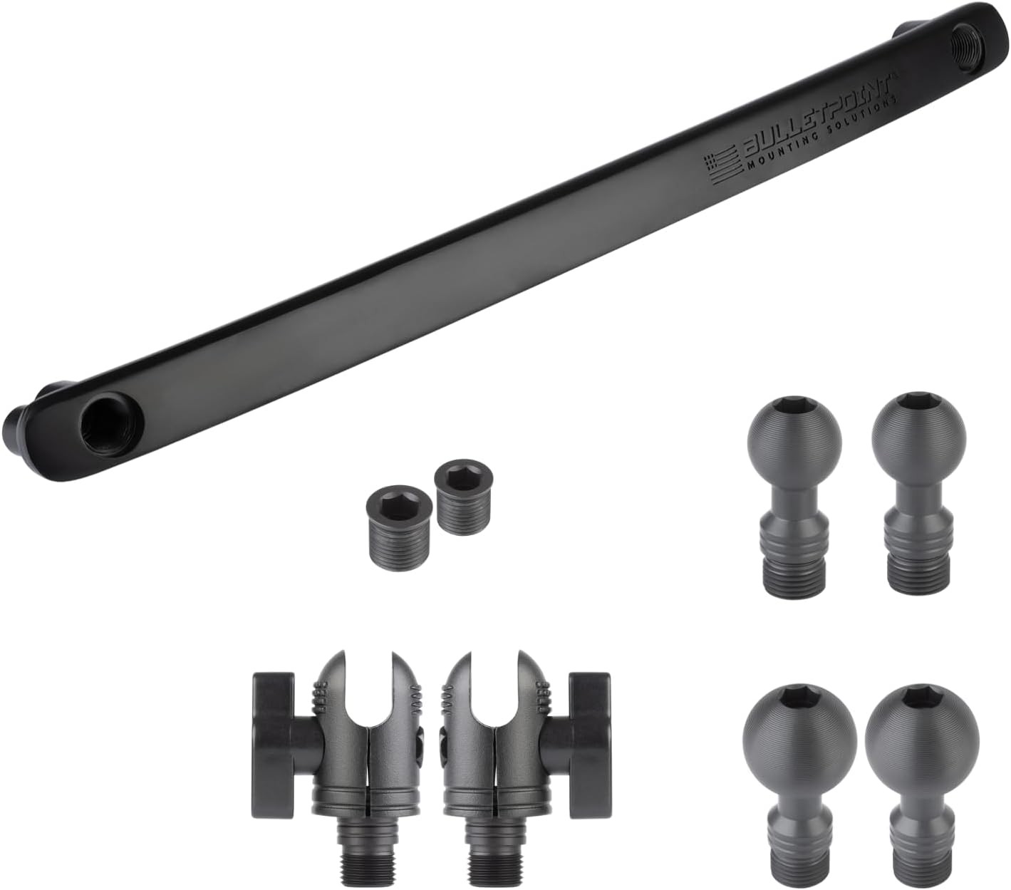 Bulletpoint Mounting Solutions Metal Grab Bar Insert Replacement with 2 Black