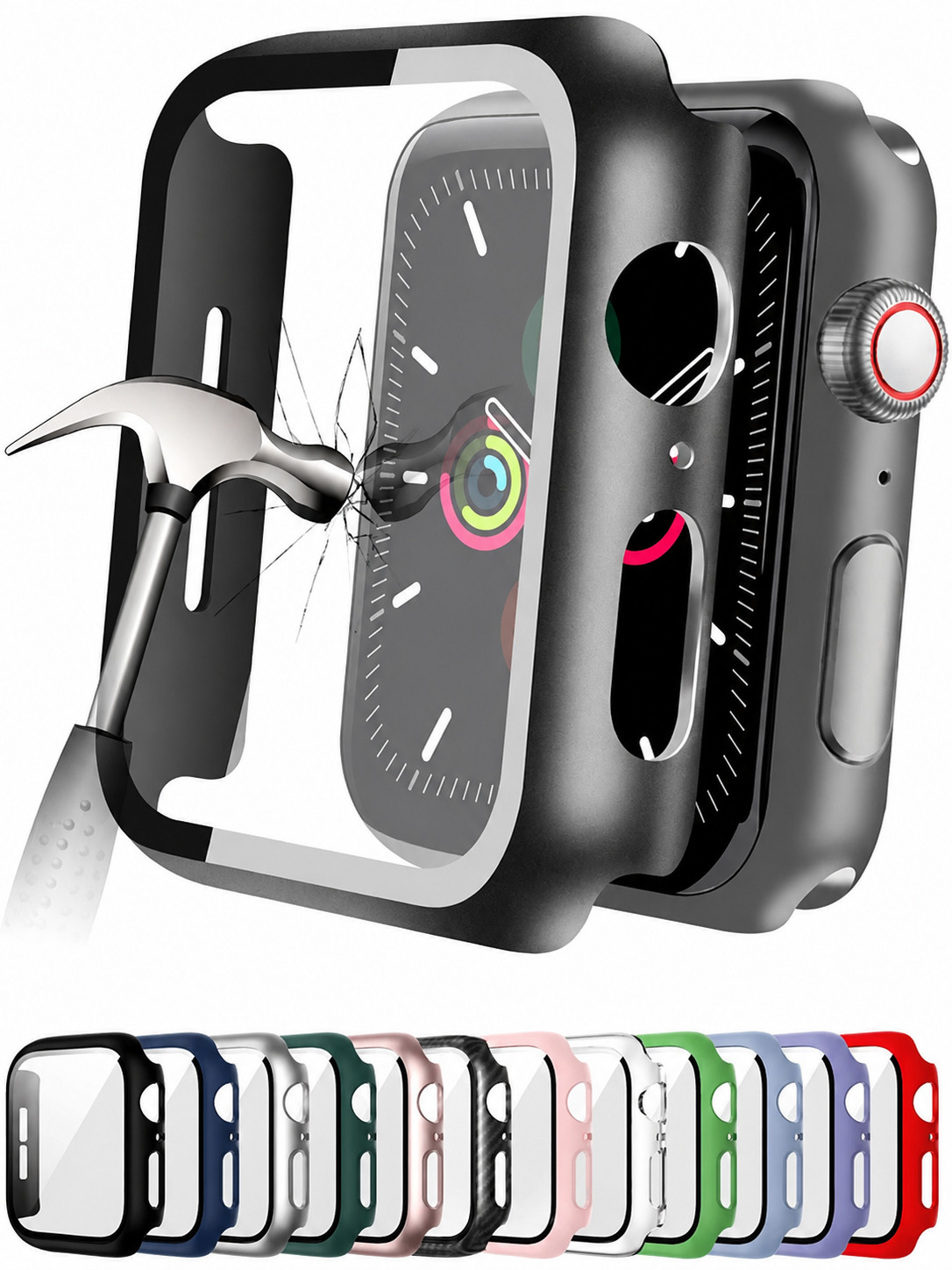 For Apple Watch 7 6 5 4 3 8 9 SE Cover Case Screen Protector 41-45mm