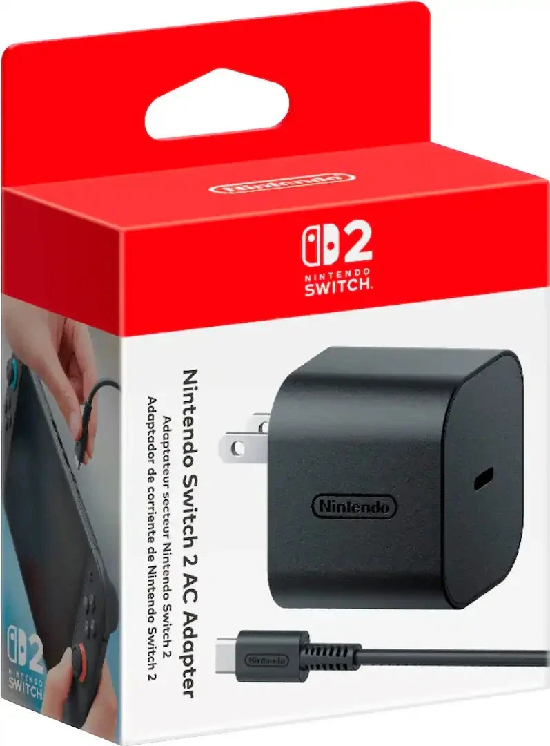 NEW Nintendo Dedicated Switch 2 60W Original Charger Set AC Adapter CA/US Plug