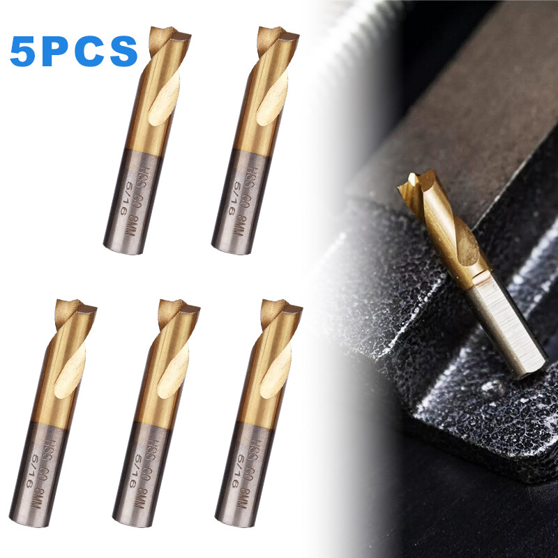 5pcs 5/16" 8mm HSS Cobalt Spot Weld Drill Bits Spot Welding Remover Cutter Tool