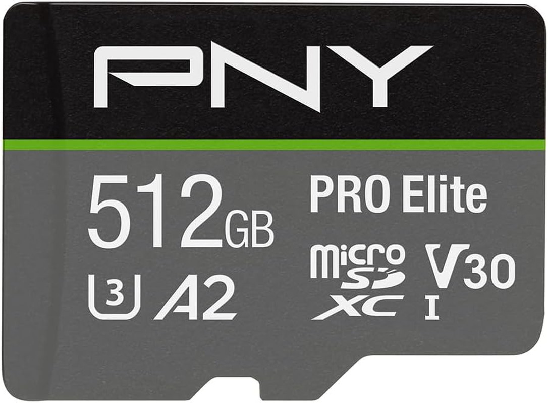 P-SDUX512U3100PRO-GE 512GB PRO Elite Class 10 U3 V30 Microsdxc Flash Memory Card