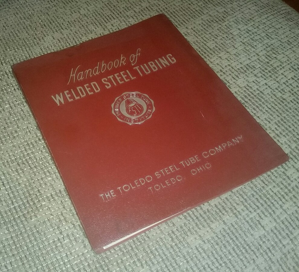 1956 Handbook of Welded Carbon Steel Tubing TOLEDO STEEL COMPANY Book OHIO old!