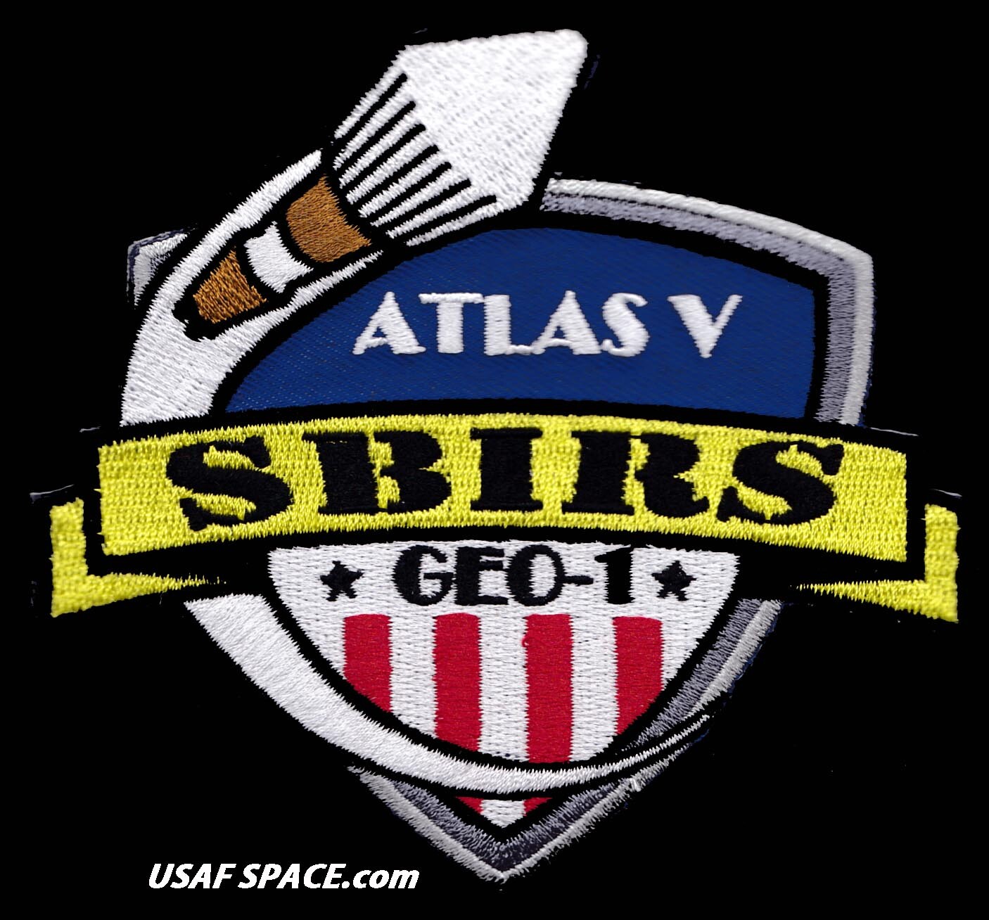 SBIRS GEO 1 - ATLAS V - SPACE BASED INFRARED - USAF DOD SATELLITE Launch PATCH