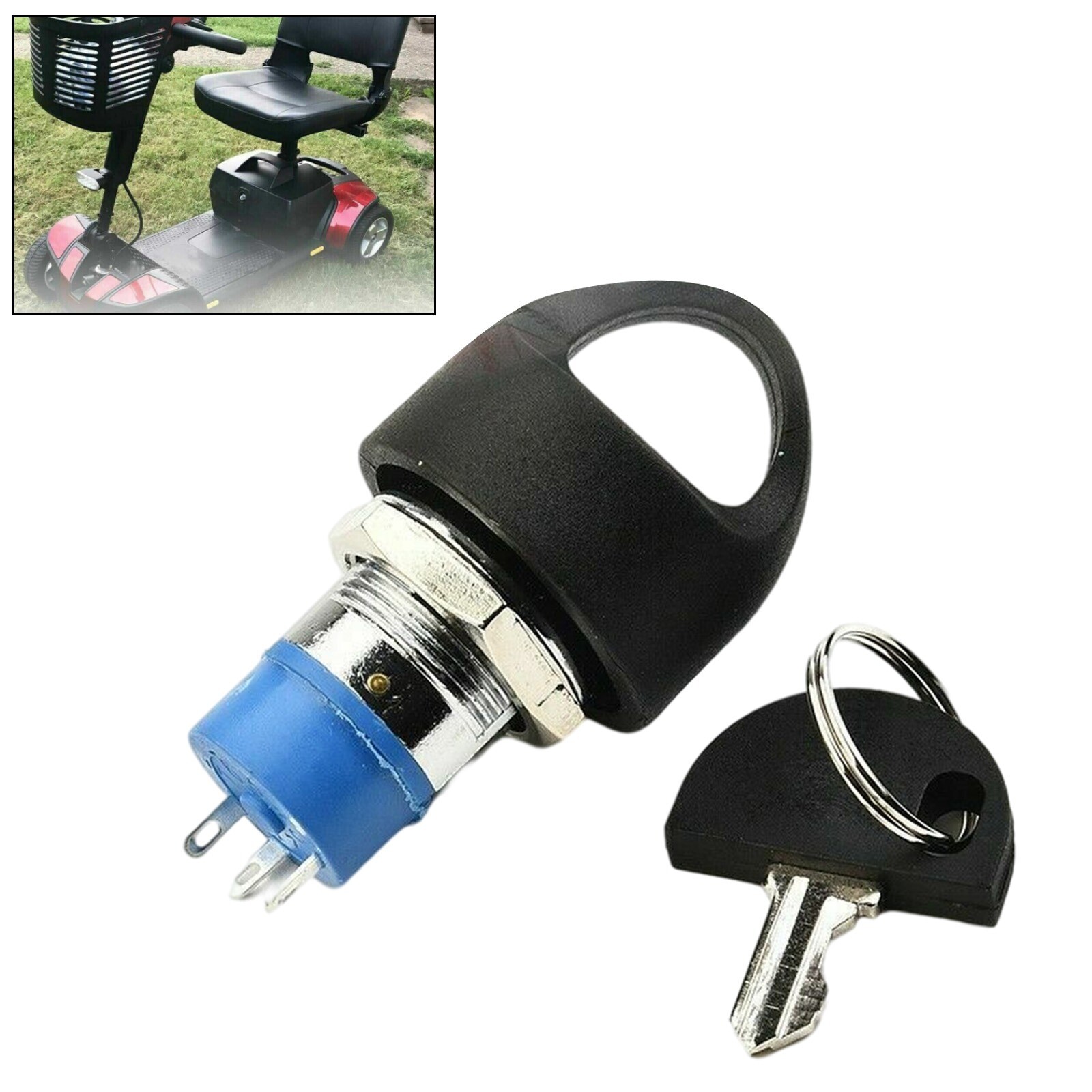 US Mobility Scooter Spare Start On/off Ignition Switch 2 Keys FOR PRIDE Practic