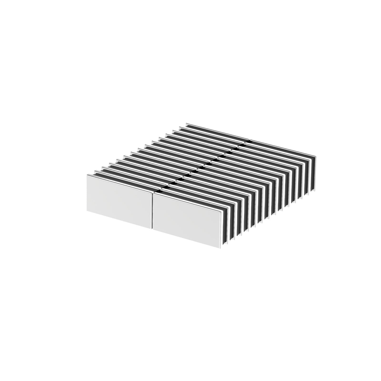 N52-1.00" L x 1/2" W x 1/16" H - 30 Pack Powerful Rare Earth Rectangular Magn...