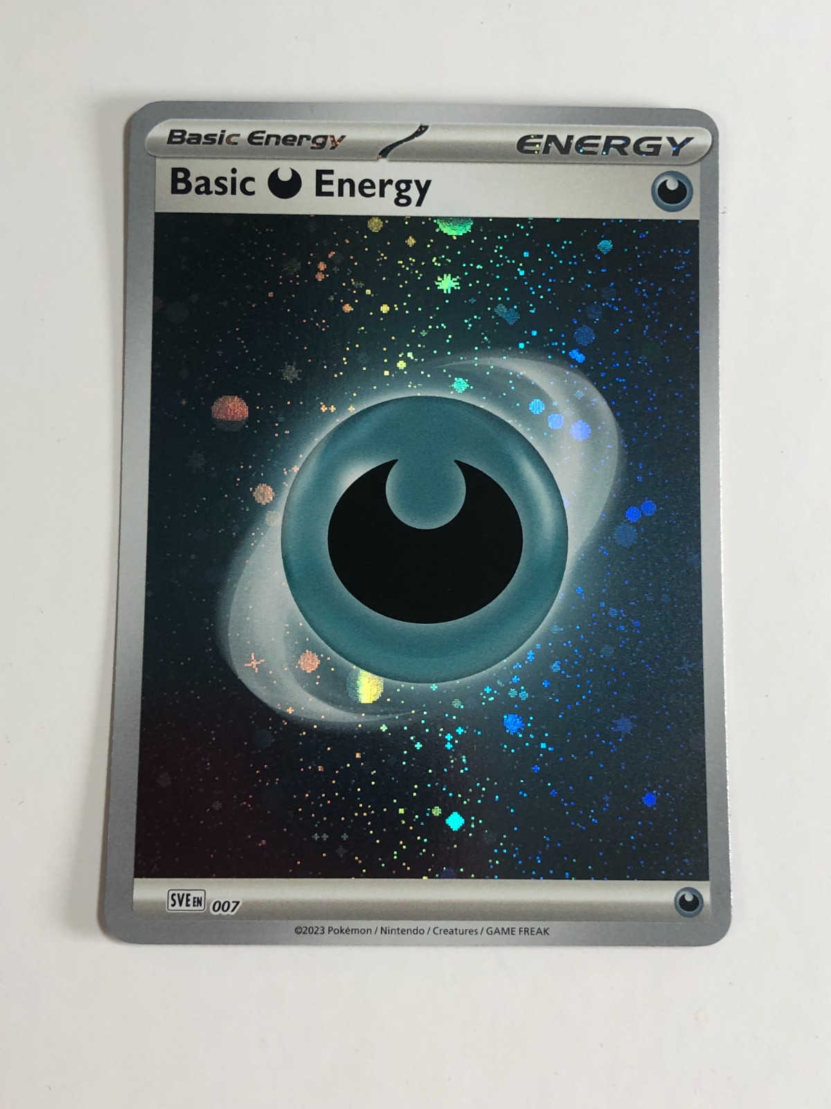 Pokemon TCG 151 Holographic Darkness Energy 007 Near Mint