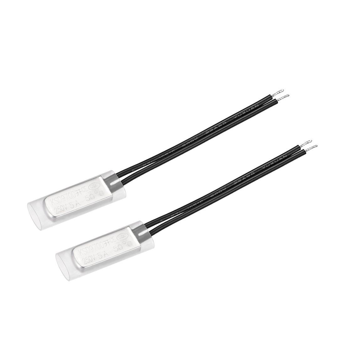 KSD9700 Thermostat 50℃ N.O 5A Metal Bimetal Temperature Control Switch 2pcs