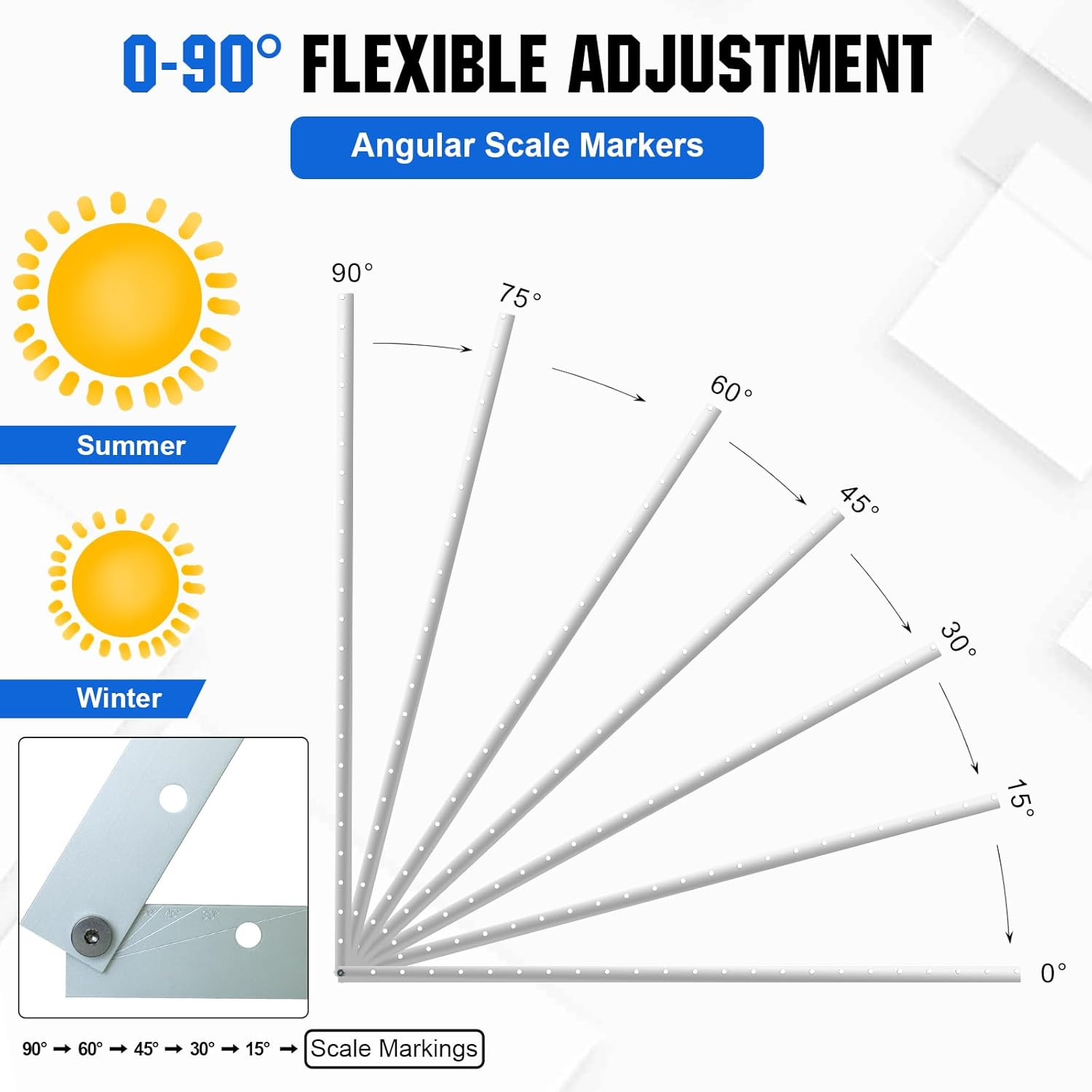 2 Sets 45Inch Solar Panel Mount Brackets Adjustable Tilt Mount Brackets, Suitabl