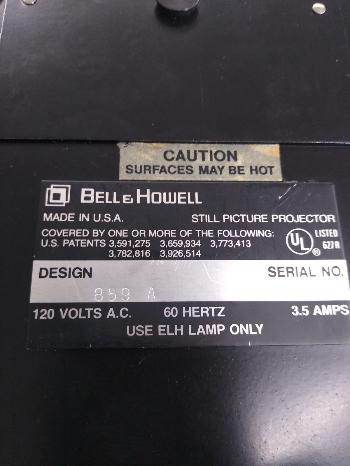 Vintage Bell & Howell RF 60 slide projector cube