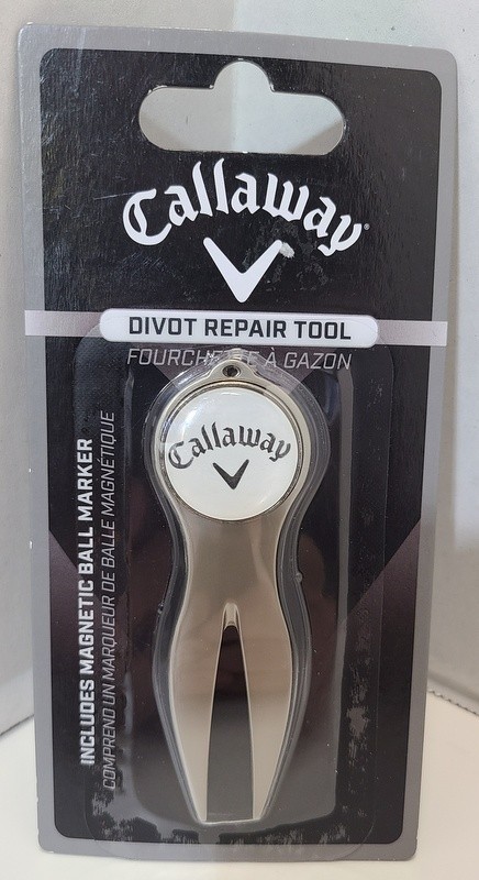 Callaway Divot Repair Tool with Magnetic Ball Marker Stainless Steel NEW