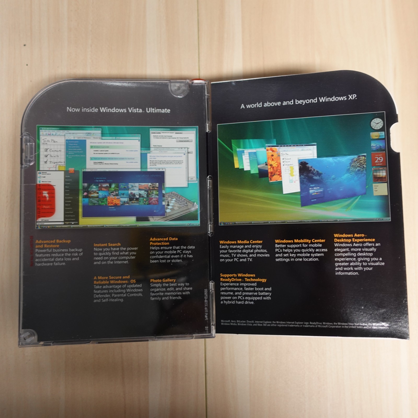 Microsoft Windows Vista Ultimate 32/64-Bit 2 Disc Set w/ Key & Book
