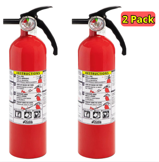 Set of 2 FIRE EXTINGUISHER For Car Truck Auto Marine Boat Kidde 3-Lb Dry