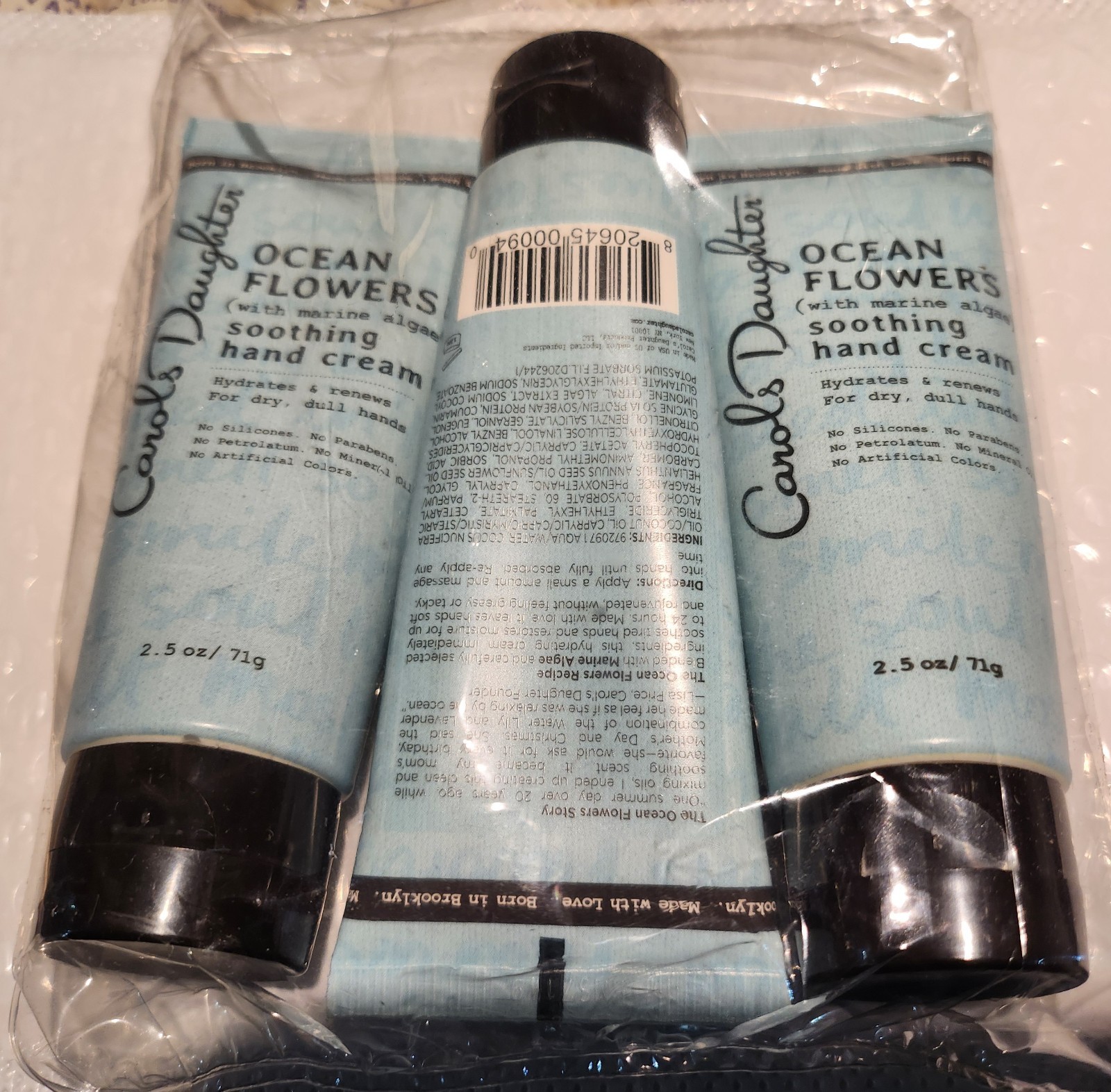 3 PACK CAROL'S DAUGHTER OCEAN FLOWERS SOOTHING HAND CREAM 3×2.5oz Free SHIPPING