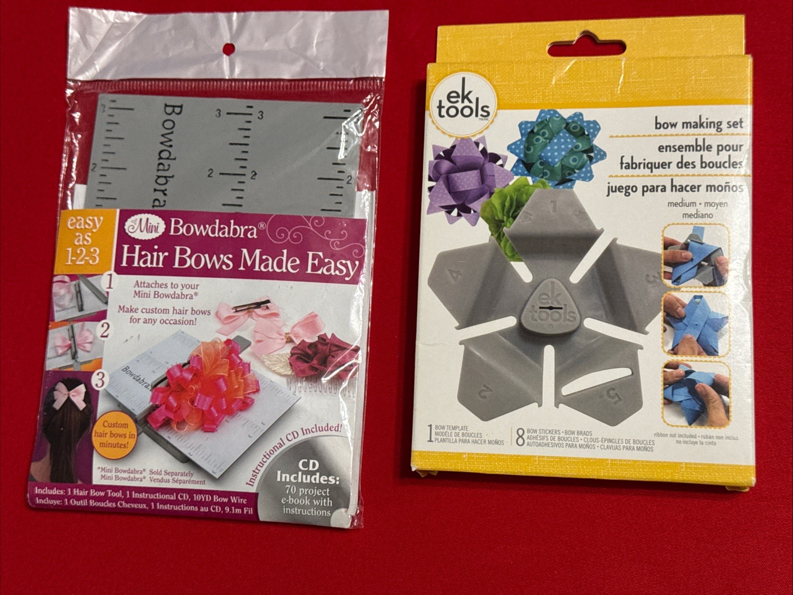Lot EK Tools Bow Making Set -  Mini Bowdabra -  NEW