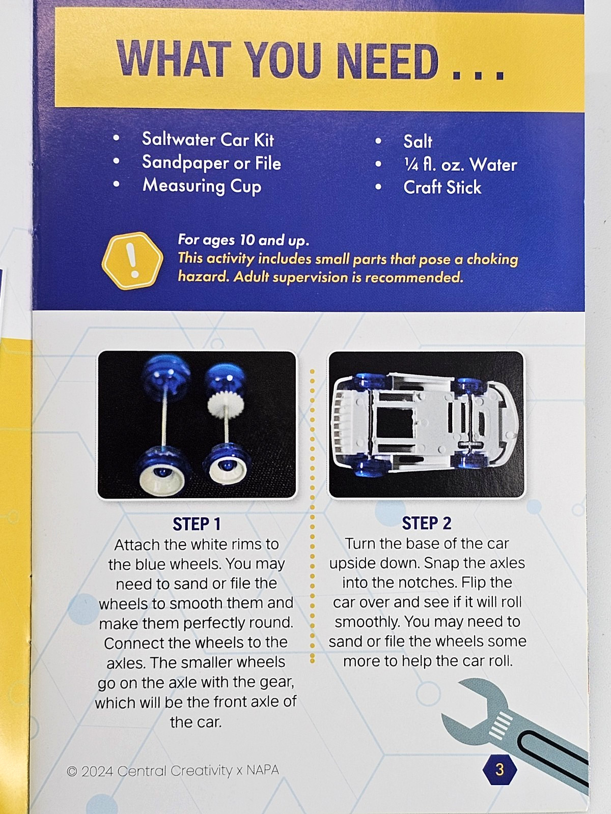 NAPA - Drive into STEM - Salt Water Powered Model Car Kit